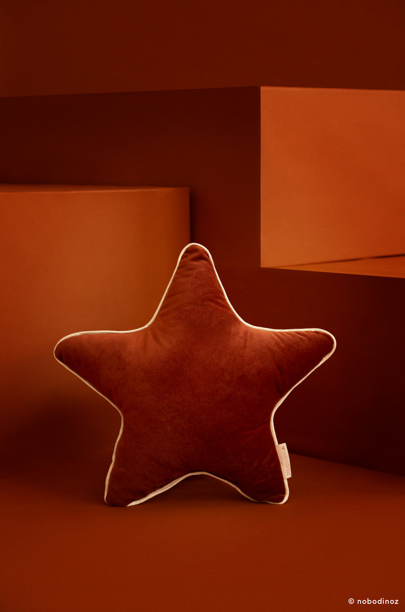 Aristote Star Cushion in Wild Brown