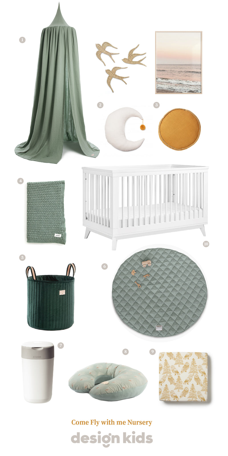 'Come Fly With Me' Nursery Styleboard - Styled Decor Package