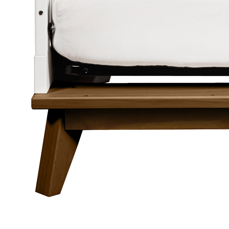 Scoot Cot in White & Natural Walnut