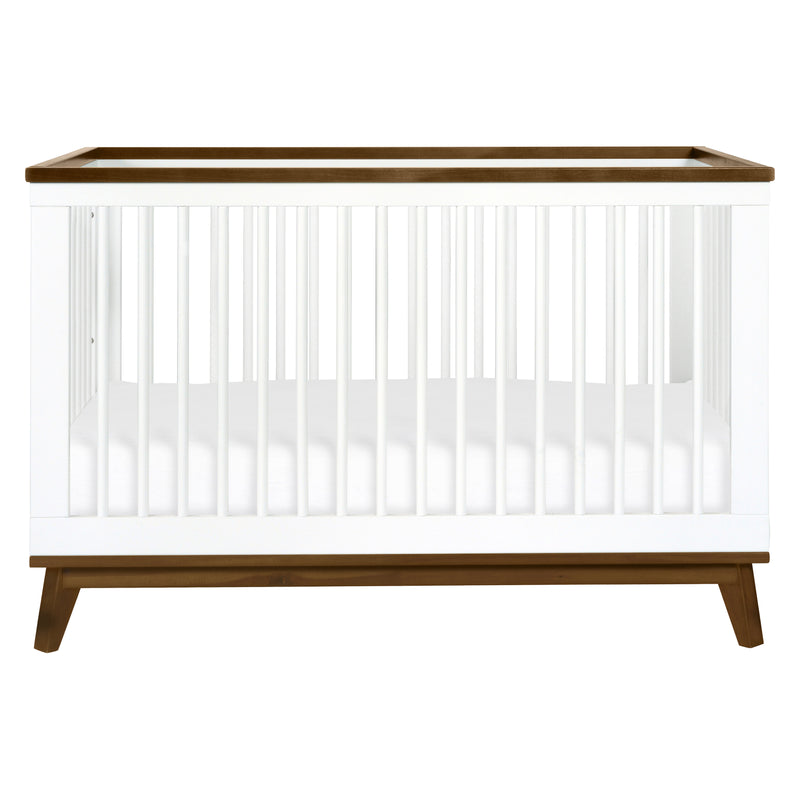 Scoot Cot in White & Natural Walnut