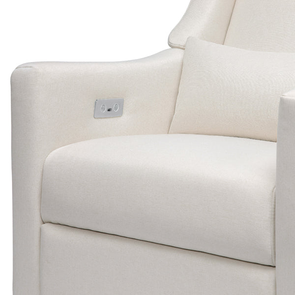 Kiwi Electronic Recliner & Swivel Glider with USB Port in Cream