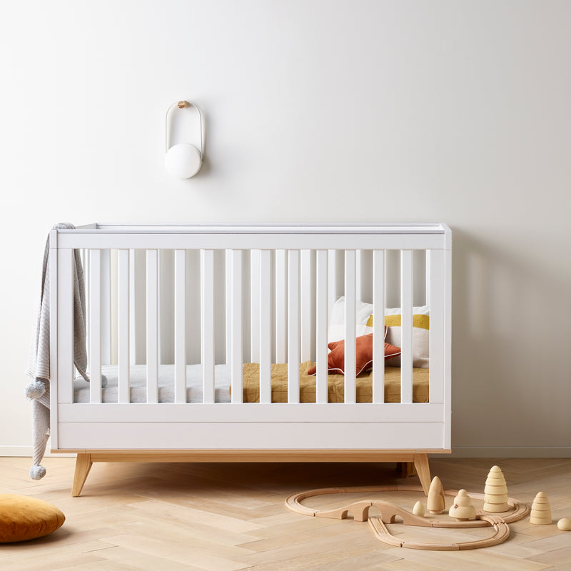 Aura Cot and Change Table Package in White