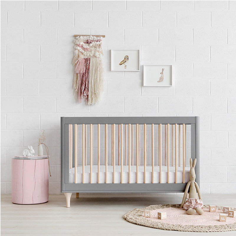 Lolly Cot in Grey & Washed Natural