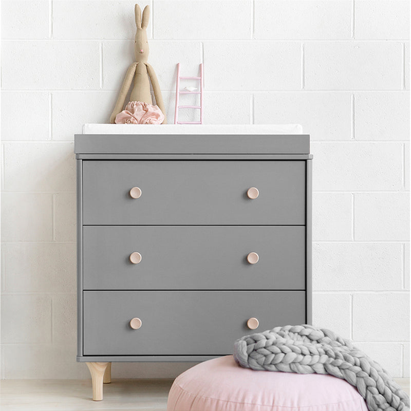 Lolly Changer / 3 Drawer Dresser in Grey & Natural