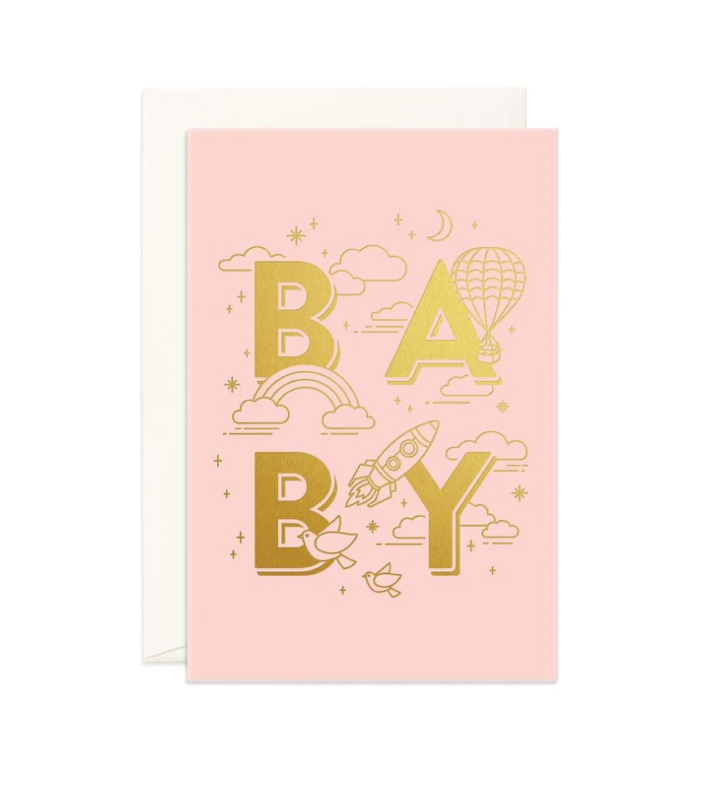 Baby Universe Pink Greeting Card