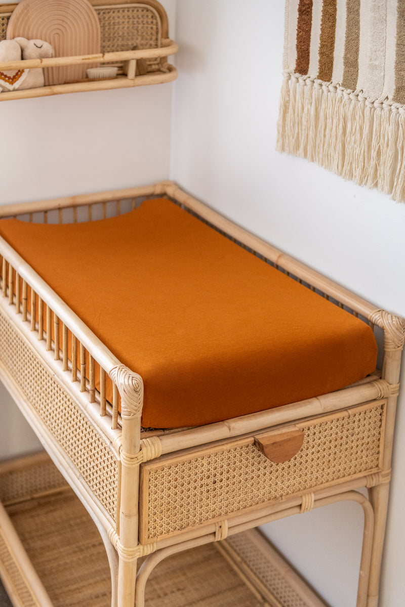 Change Pad / Bassinet Fitted Sheet in Rust