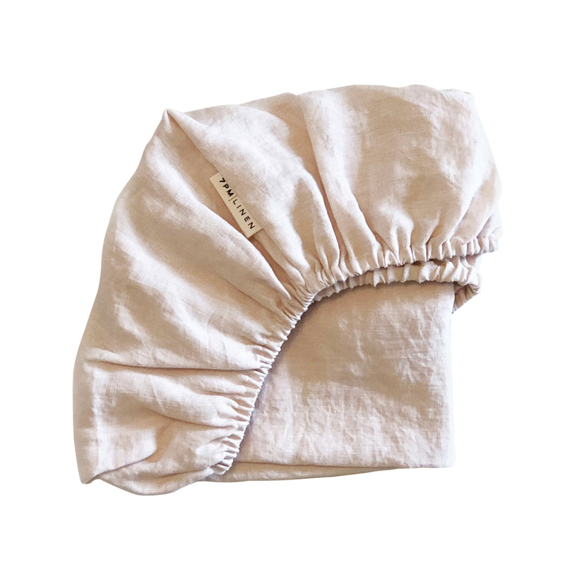 Cot Fitted Sheet – Peony Linen