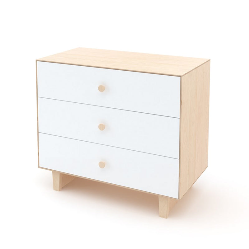 Rhea Merlin 3 Drawer Dresser in Natural & White