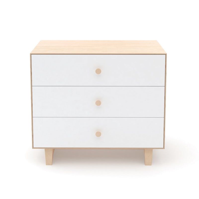 Rhea Merlin 3 Drawer Dresser in Natural & White