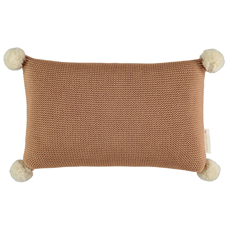 Knitted Cushion in Biscuit